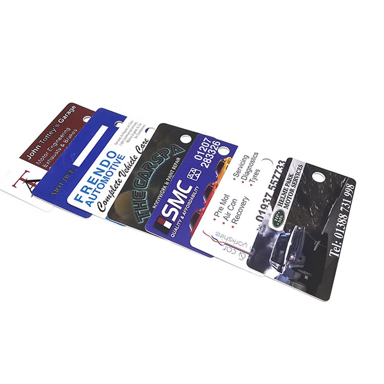 Custom Plastic Key Tags Combo Card Hand Tags Cut out with NFC & RFID Communication Interface 13.56MHz Frequency