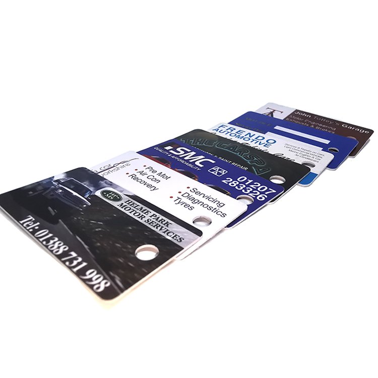 Custom Plastic Key Tags Combo Card Hand Tags Cut out with NFC & RFID Communication Interface 13.56MHz Frequency
