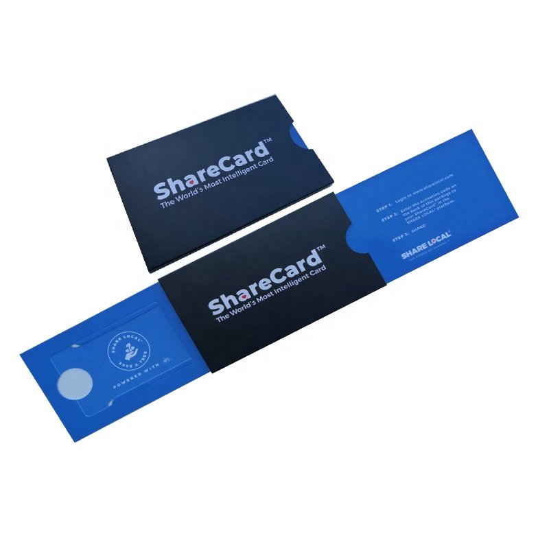 Custom design innovative unique sliding access control card packaging box access tag box