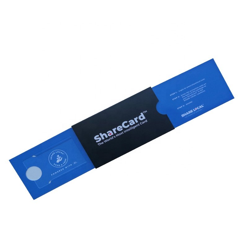 Custom design innovative unique sliding access control card packaging box access tag box