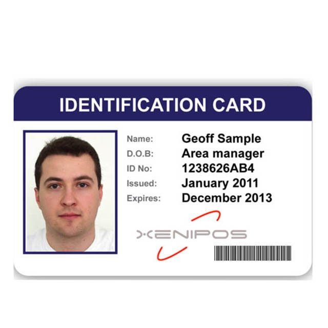 Customize RFID/NFC Plastic Card Smart Employee ID Badge Card Conference Event Pvc Photo Badge Card