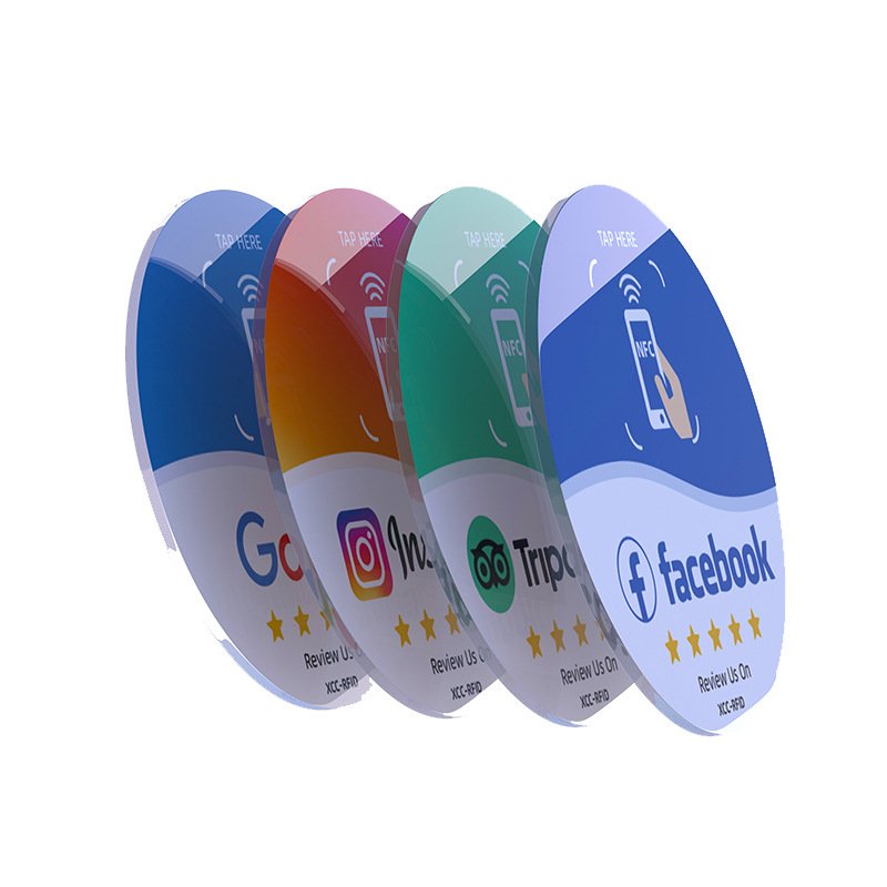Customized Printing Google NFC Review QR Code 213/215/216 Social Media Google NFC Plate
