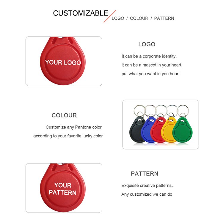 13.56mhz Waterproof Rewritable Key Tag For Security System Smart Access Hotel Key Rfid Key Fob Gym Locker Nfc Key Chain