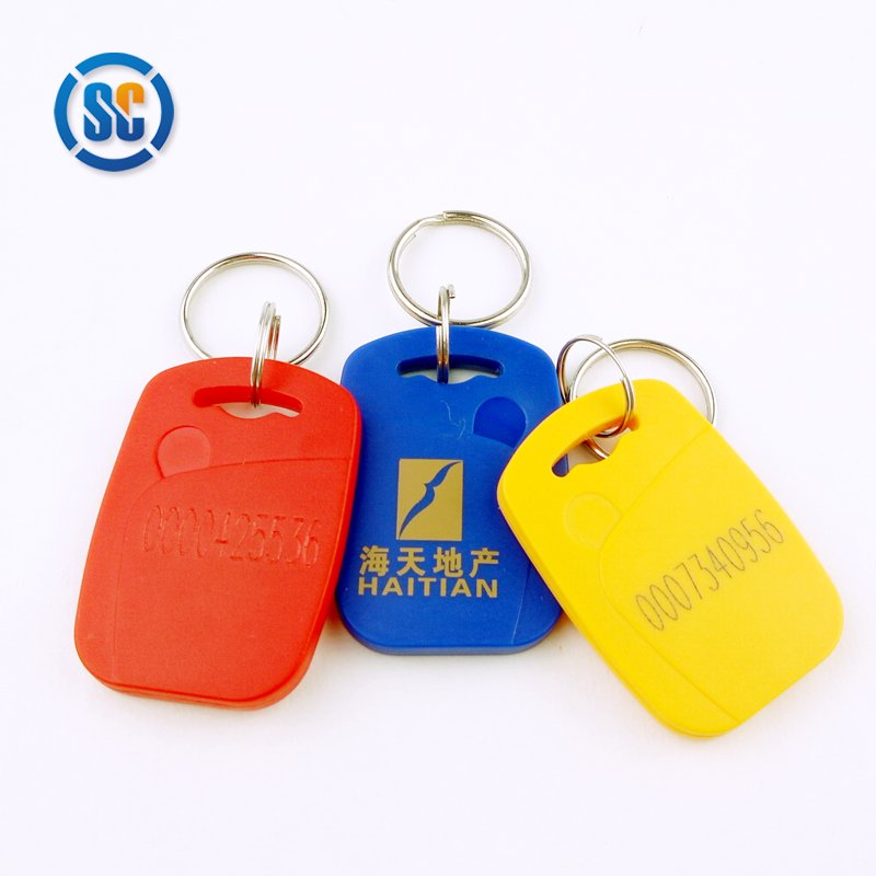 small and exquisite ABS housing smart Key Chain 125khz/13.56Mhz RFID Key Fob for hotel access control