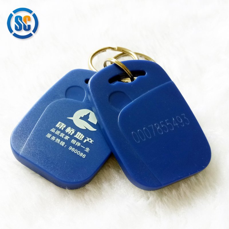 small and exquisite ABS housing smart Key Chain 125khz/13.56Mhz RFID Key Fob for hotel access control