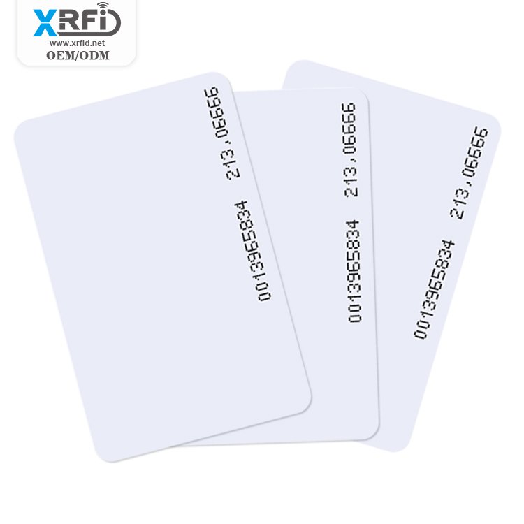 In stock 125KHz White ID CR80 Blank Card Access Control Card 13.56Mhz Mifare Classic 1K PVC Plastic RFID Card