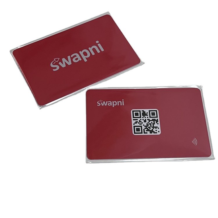 NFC Forum Tag 4 Type NDEF Formatted 424 DNA Write Protected Custom NFC Chip Business Card PVC QR Code