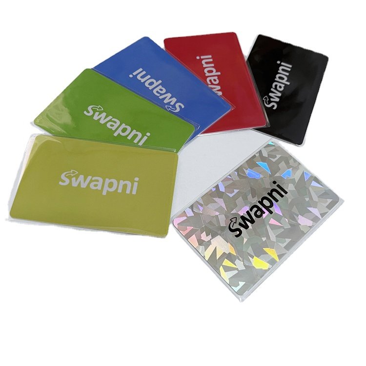 NFC Forum Tag 4 Type NDEF Formatted 424 DNA Write Protected Custom NFC Chip Business Card PVC QR Code