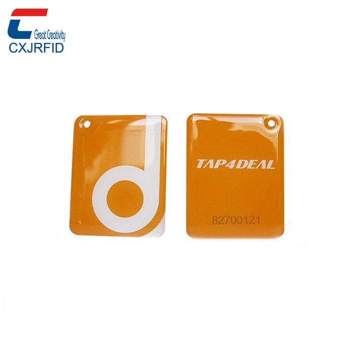 Cxj Custom Rfid 13.56Mhz Access Control Card Nfc Epoxy 1K Chip Keychain Key Fob Keytags
