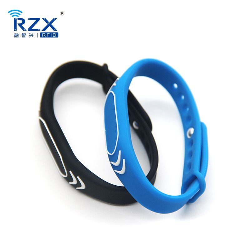 RFID Silicone Wristband Access Control System QR Code Logo Printing NFC Social Sharing Silicone Bracelet RFID Wristband