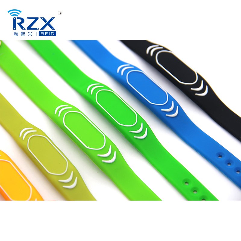 RFID Silicone Wristband Access Control System QR Code Logo Printing NFC Social Sharing Silicone Bracelet RFID Wristband