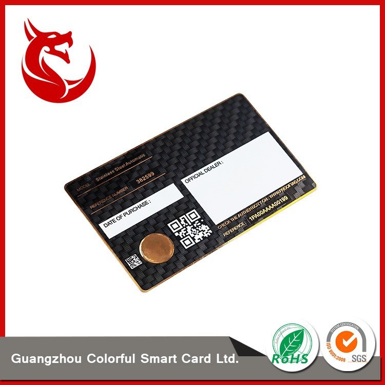 Custom Logo Stainless Steel Metal Business Card NFC Vip Chip Card with QR Code for Access Control