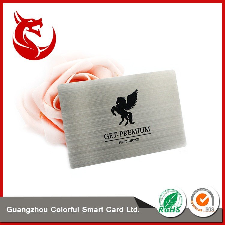 Custom Logo Stainless Steel Metal Business Card NFC Vip Chip Card with QR Code for Access Control