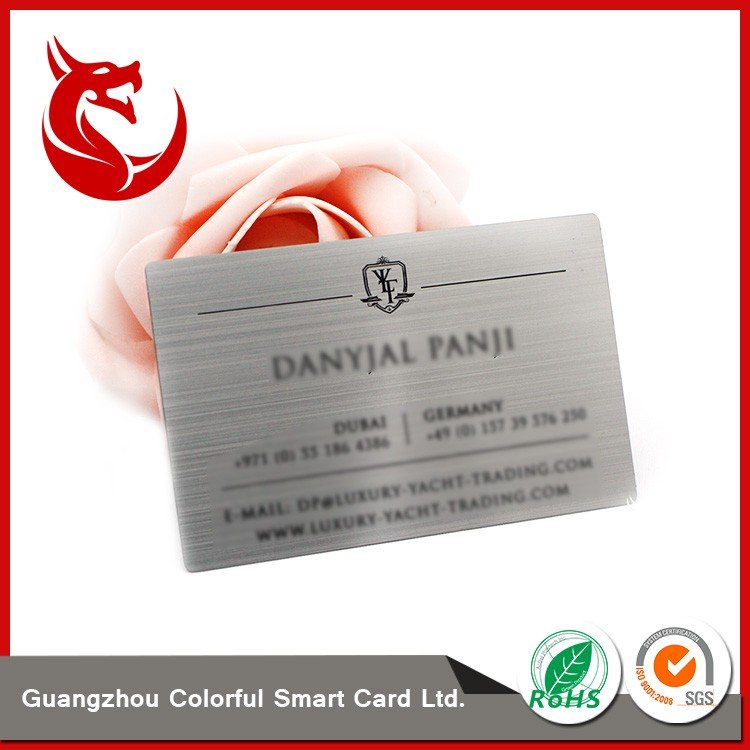 Custom Logo Stainless Steel Metal Business Card NFC Vip Chip Card with QR Code for Access Control