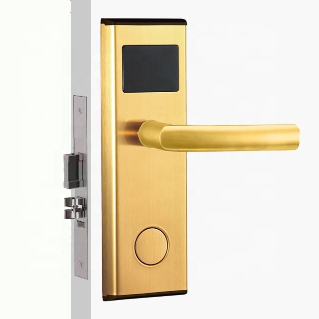High Quality Cheap Stainless Steel electronic Hotel Door Lock with Free Smart Hotel Room Access Control Software