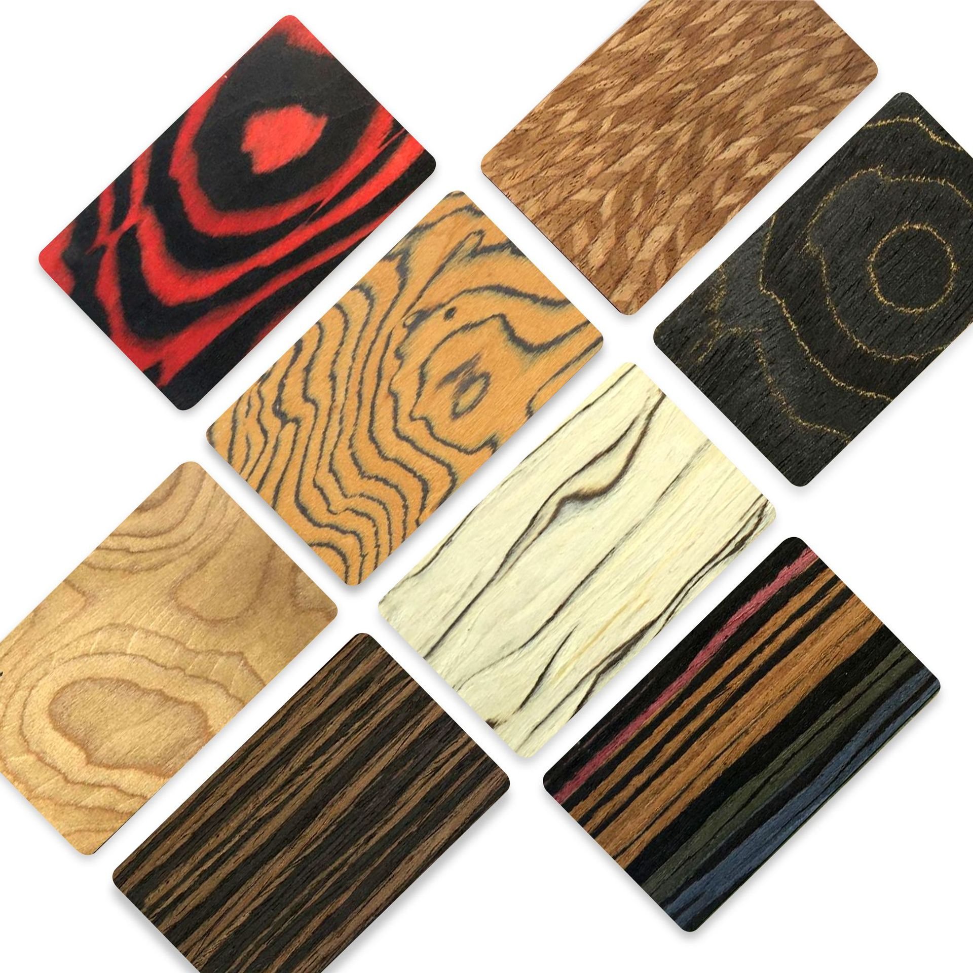 13.56mhzCustomized luxury printing rfid nfc business key Wood card NFC Card bamboo business card