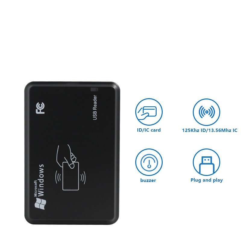 NFC RFID Contactless Dual-frequency Smart Card Reader IC ID Card 125khz 13.56MHz USB Interface Rfid Card Reader