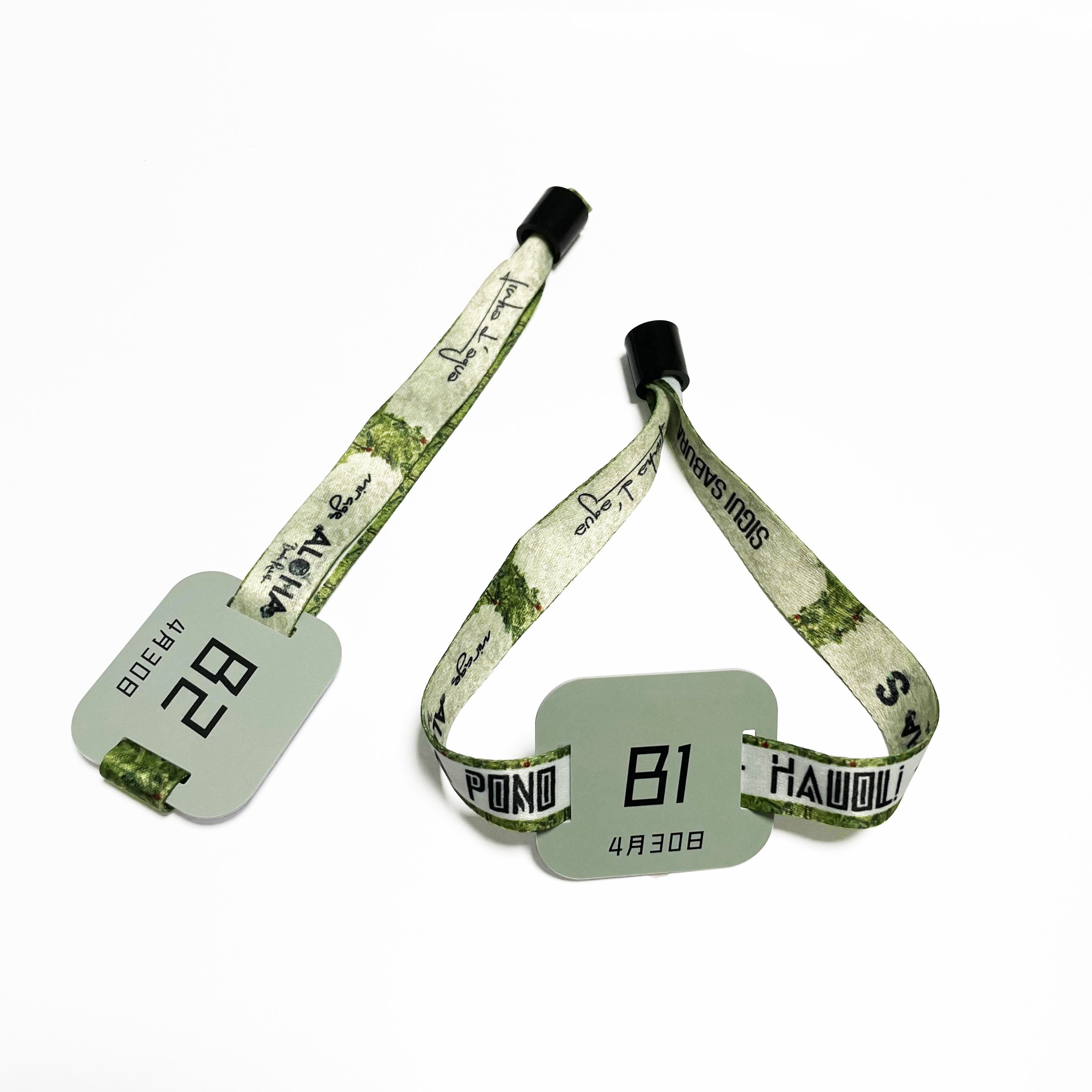 13.56mhz RFID PVC Textile Bracelet Tag NFC Fabric Woven Wristband Card For Access Control