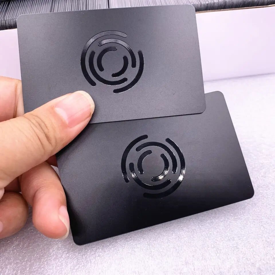 NFC PVC Social Media Card Wood Metal Business Card Tag With QR Code For Access Control System