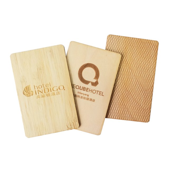 Saflok Wooden RFID Key Card For Hotels