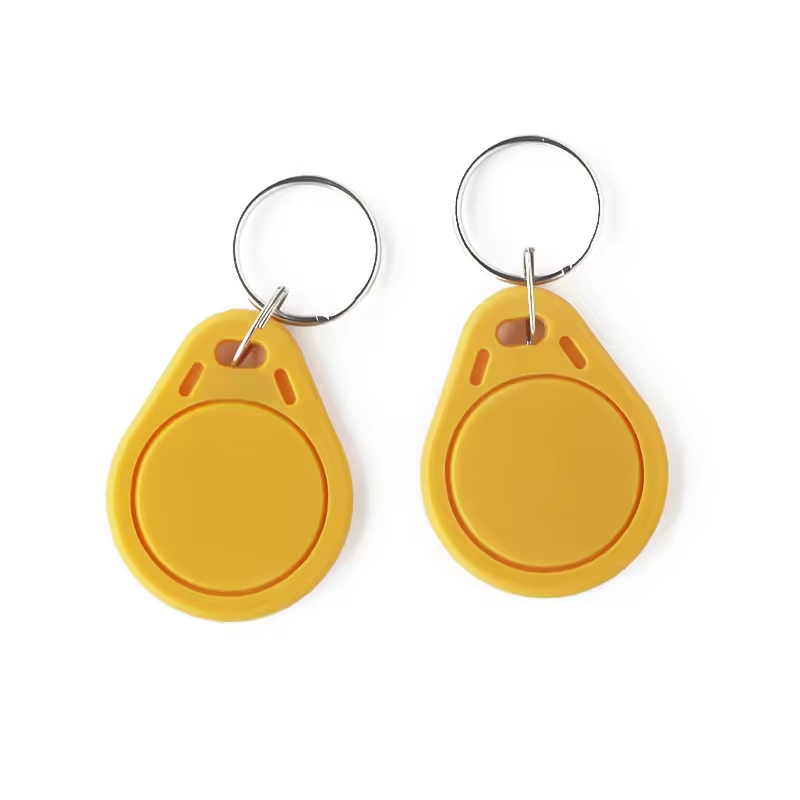 Factory direct Supply 125KHz RFID key fob colorful TK4100 proximity access control hotel keychain keyfob