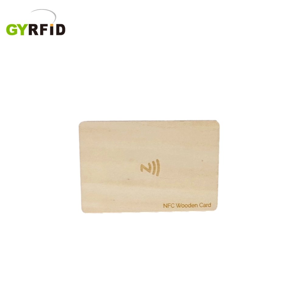 GYRFID green wood nfc card business cards for hotel control access