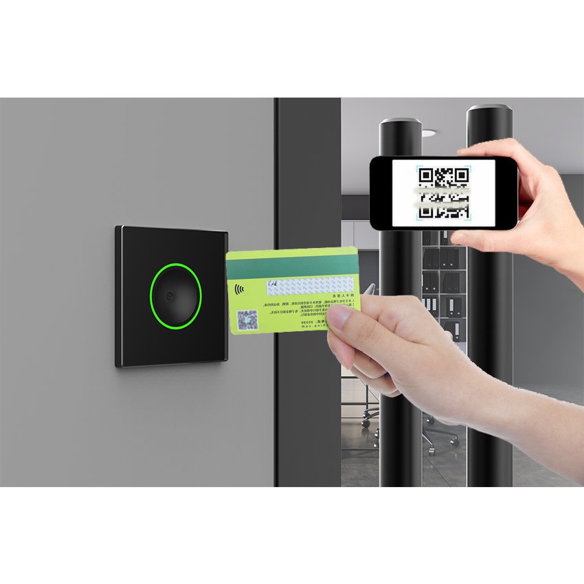 QR Code Access Control Reader Support NFC Wiegand Mifare Factory Supplier 13.56MHz Mifare Card Reader Aluminium Alloy Material
