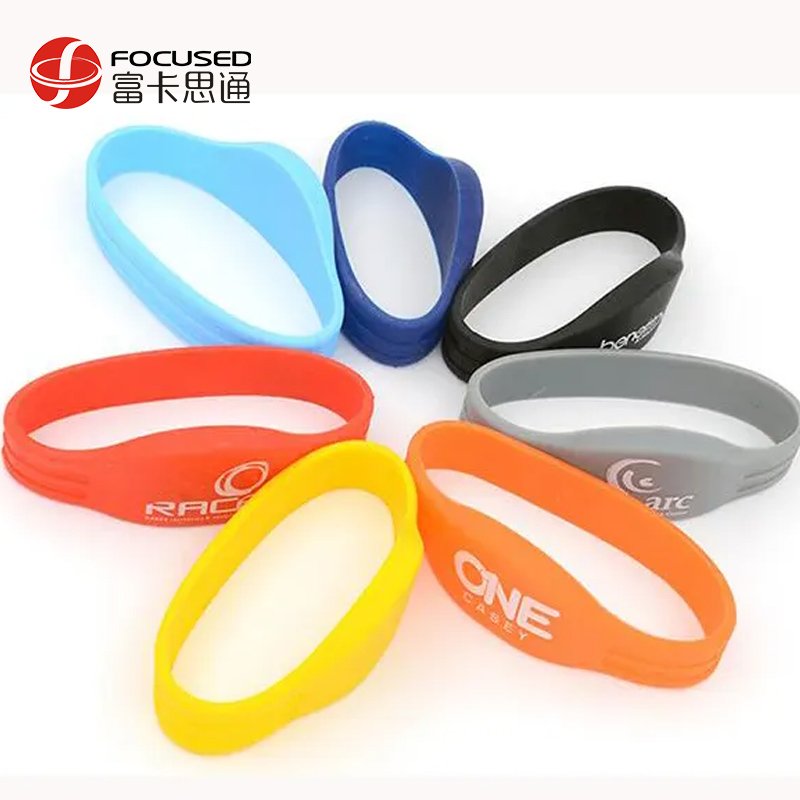 Custom waterproof wristband adjustable nfc Bracelet qr code kids children elastic Payment Bracelets nfc rfid silicone wristband