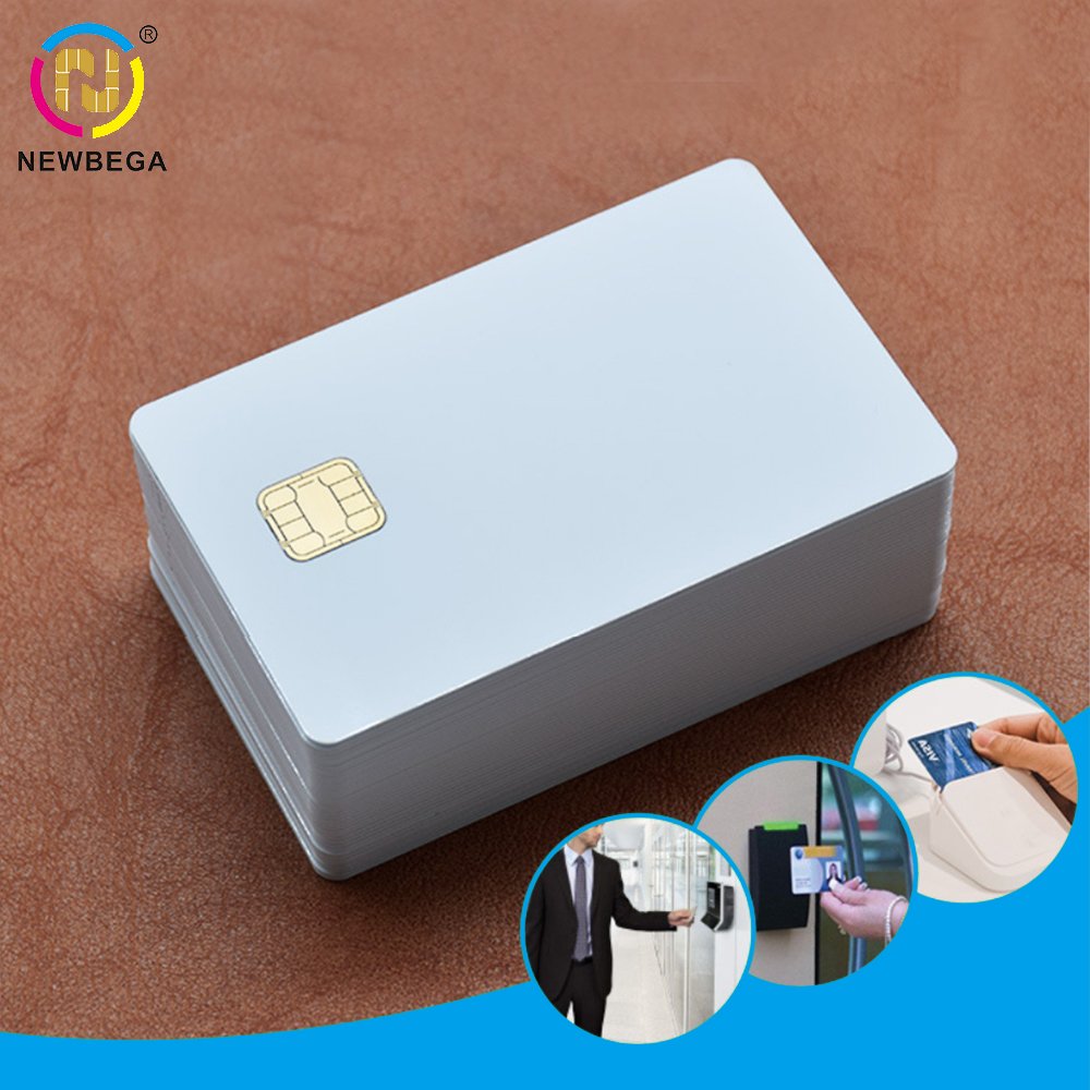 PVC contact chip card blank inkjet printing smart RFID Membership card and access control card