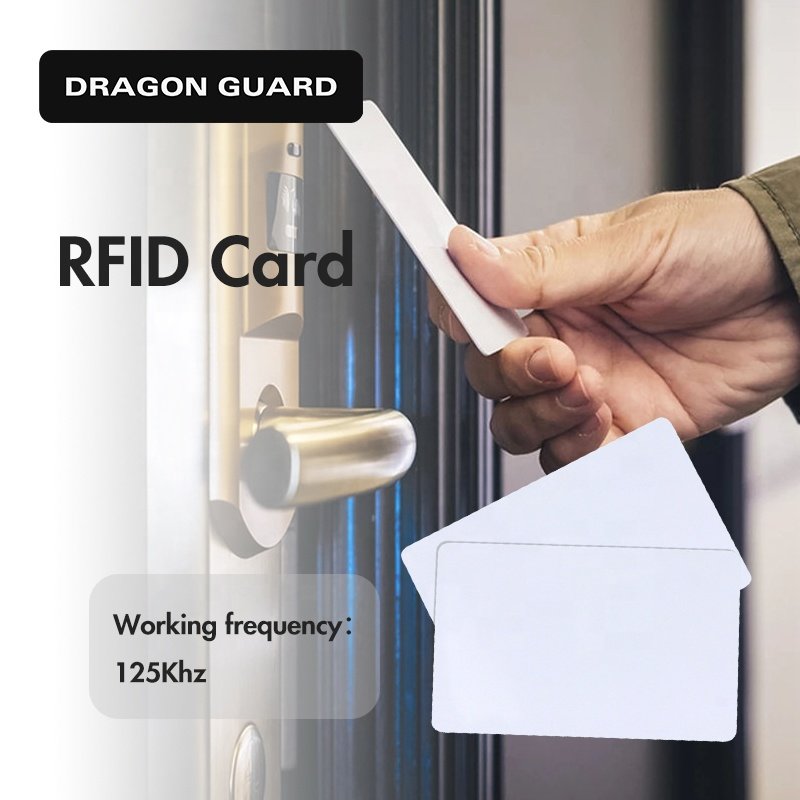 DRAGON GUARD Manufacturer Wholesale Totally Flat Plastic Proximity TK4100/ EM4200/ T5577 RFID 125khz Blank Card