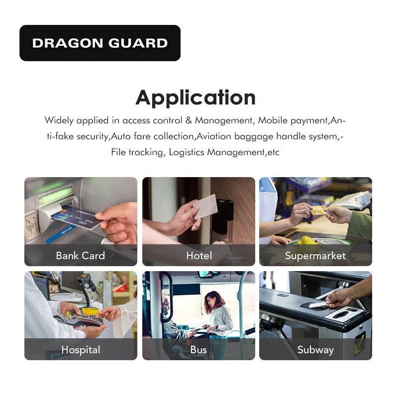 DRAGON GUARD Manufacturer Wholesale Totally Flat Plastic Proximity TK4100/ EM4200/ T5577 RFID 125khz Blank Card