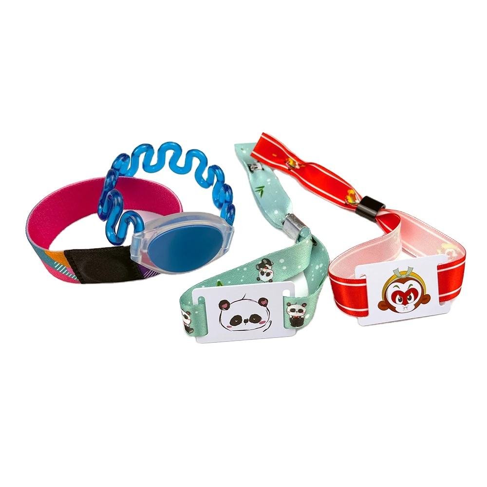 Full Color NFC PVC Wristband RFID UHF 13.56MHz Communication Cashless Event Ticket Bracelet Sporting Events Music Festivals