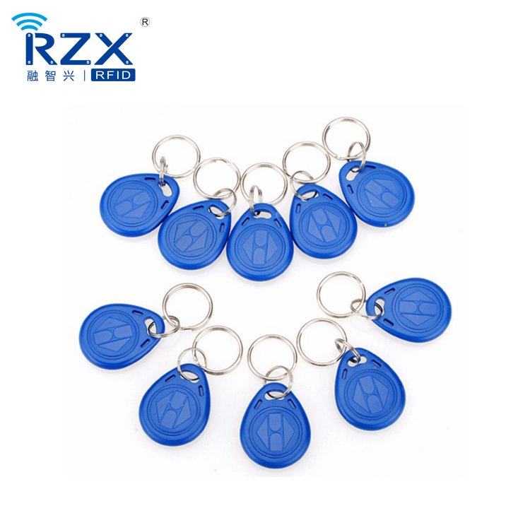 125khz Proximity ID Chip Tk4100 41*32mm rfid keyfob with keyring for door and elevator access control