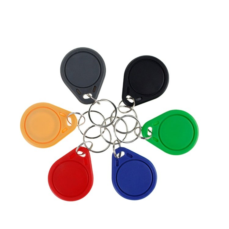 125khz Proximity ID Chip Tk4100 41*32mm rfid keyfob with keyring for door and elevator access control