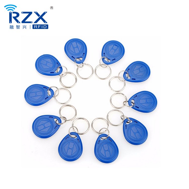 125khz Proximity ID Chip Tk4100 41*32mm rfid keyfob with keyring for door and elevator access control