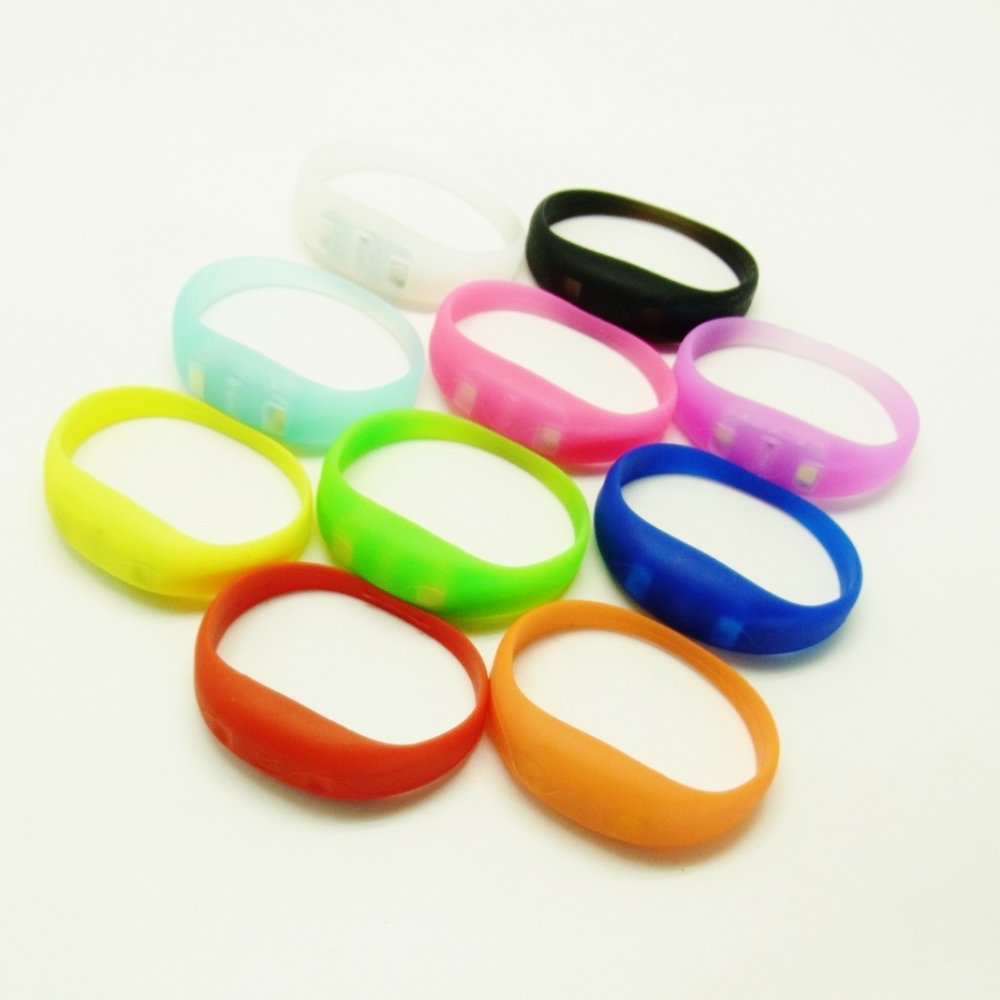 Sound Activated Flashing LED Wristband for Events Rave Party Silicone LED Bracelet for Festival by Voice Control