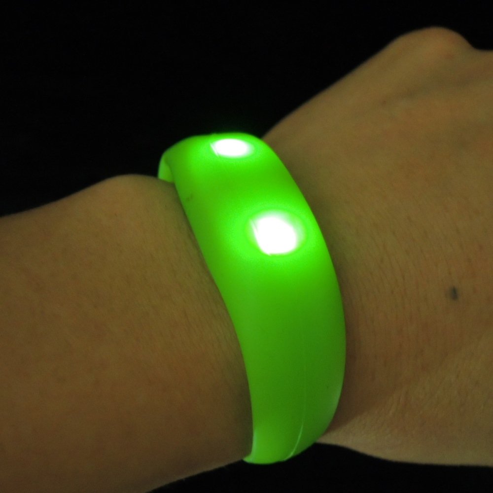 Sound Activated Flashing LED Wristband for Events Rave Party Silicone LED Bracelet for Festival by Voice Control