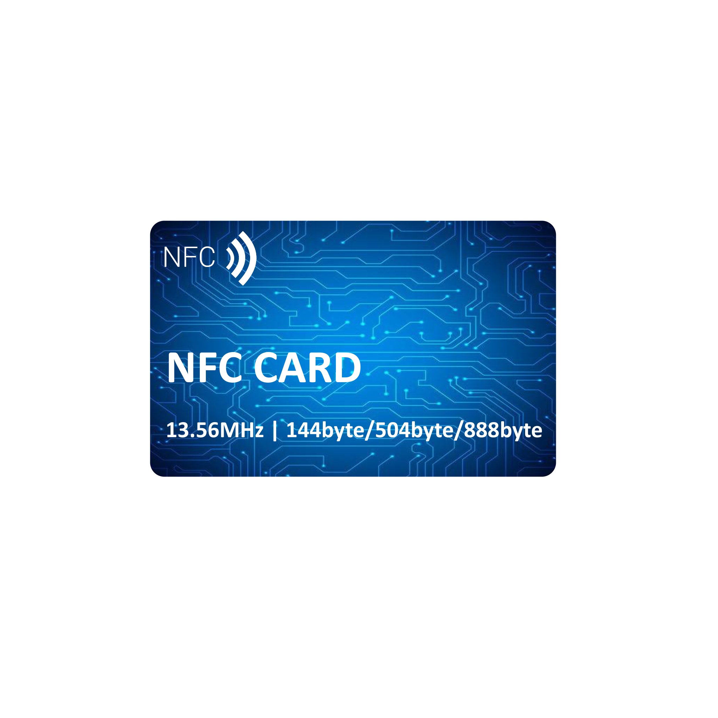 ISO14443A 13.56mHz Contactless Credit Card Size PVC Contactless NFC Card