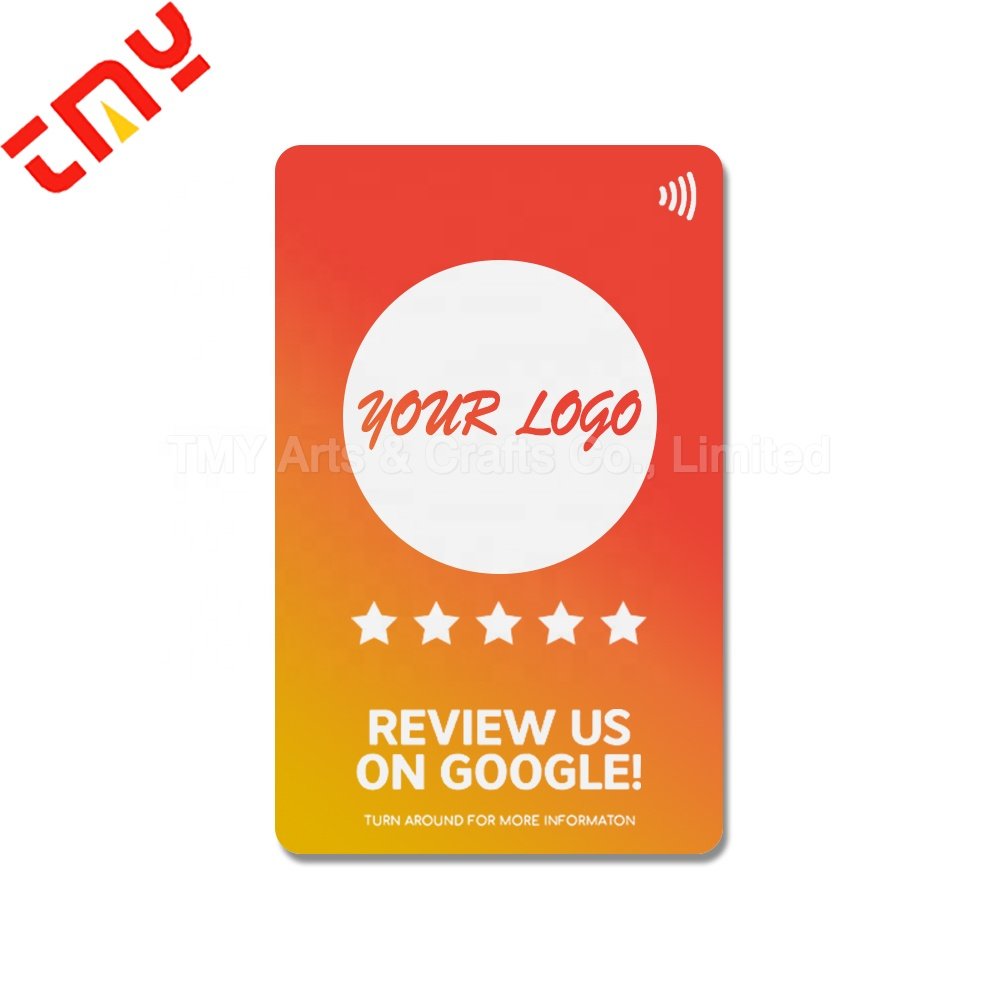 Custom Plastic NFC Google Review Card NFC Contact 213 215 216 PVC Digital Business Card Printing