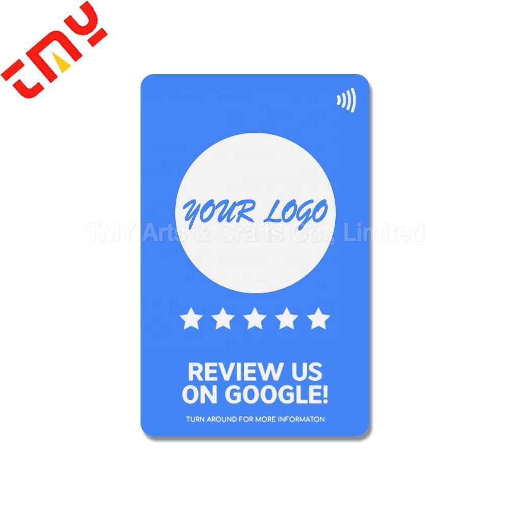 Custom Plastic NFC Google Review Card NFC Contact 213 215 216 PVC Digital Business Card Printing
