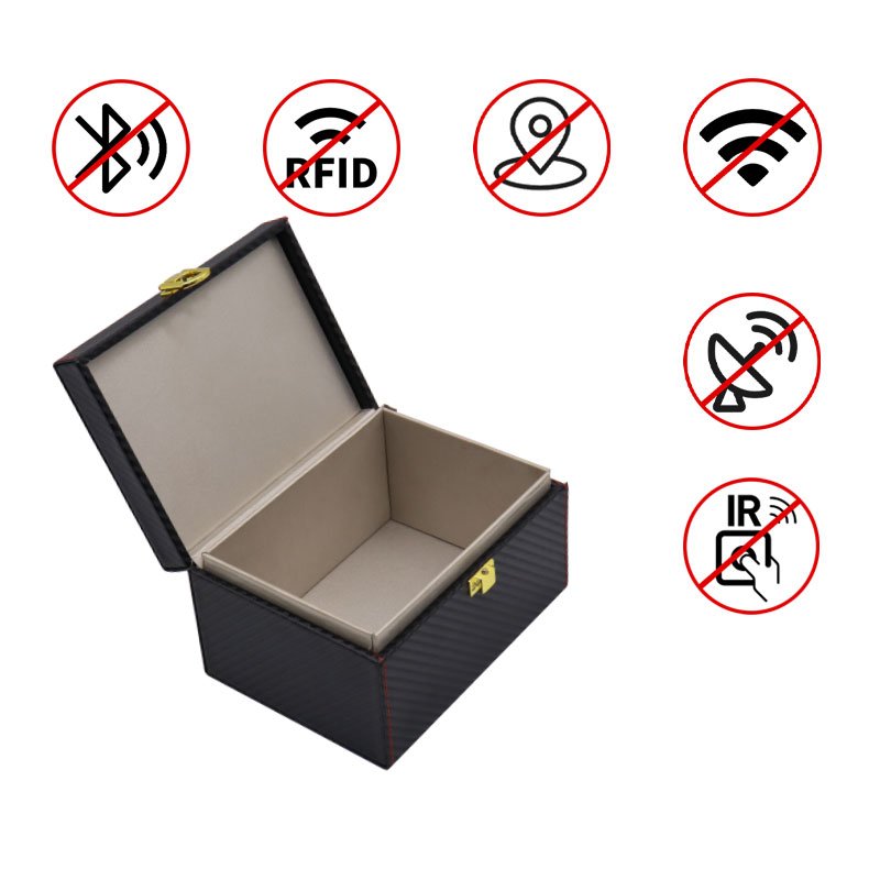 2023 Best Carbon Car Key Fob Protector Waterproof RFID Card Block for Car Keys Emf Block for Phone Jaula De Faraday Cage Box