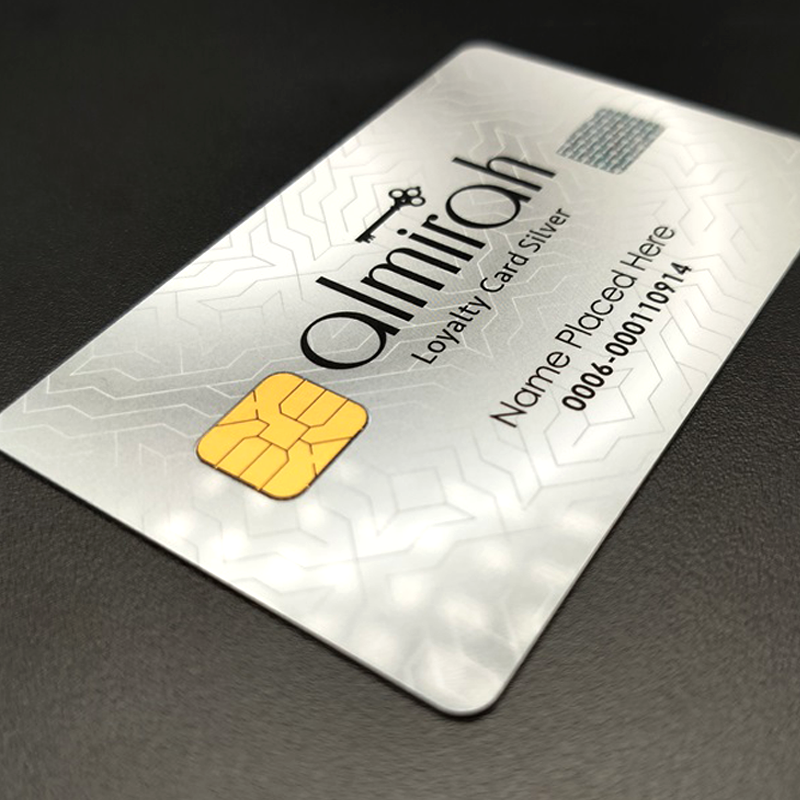 Silver luxury NFC Laser Engraved IC Business VIP Membership Card Packaging Gift PVC Card