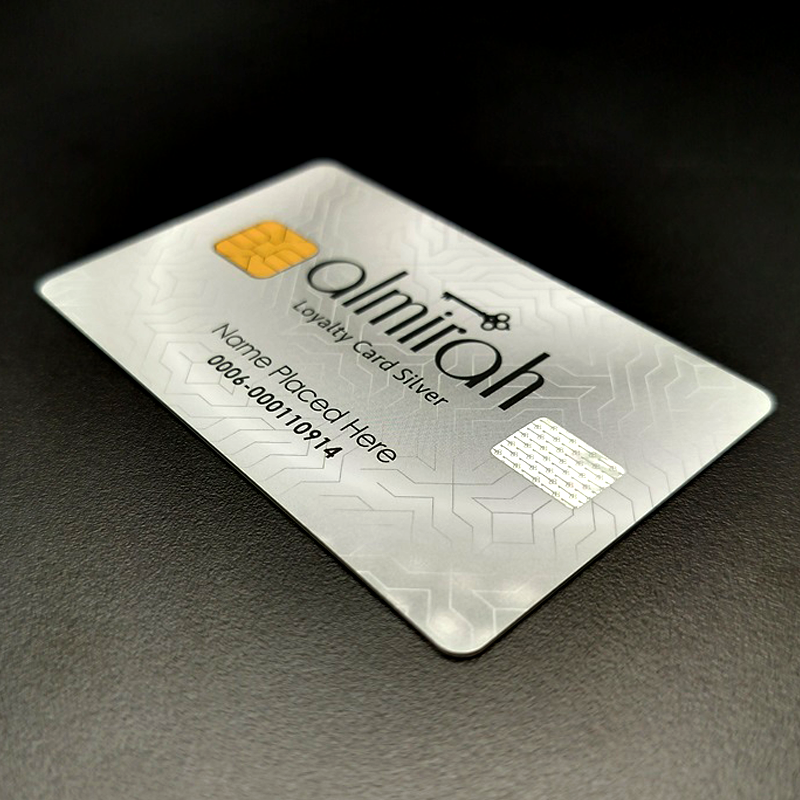 Silver luxury NFC Laser Engraved IC Business VIP Membership Card Packaging Gift PVC Card