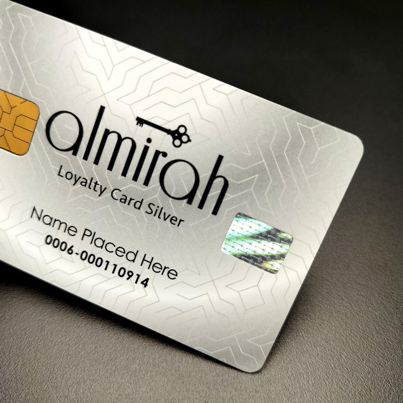 Silver luxury NFC Laser Engraved IC Business VIP Membership Card Packaging Gift PVC Card