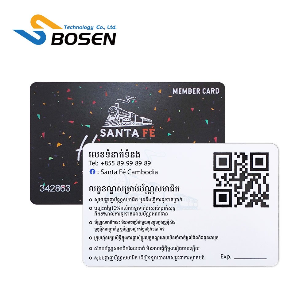 Custom Printed PVC VIP Gift Loyalty Card Magnetic Stripe Plastic Membership Cards With QR Code