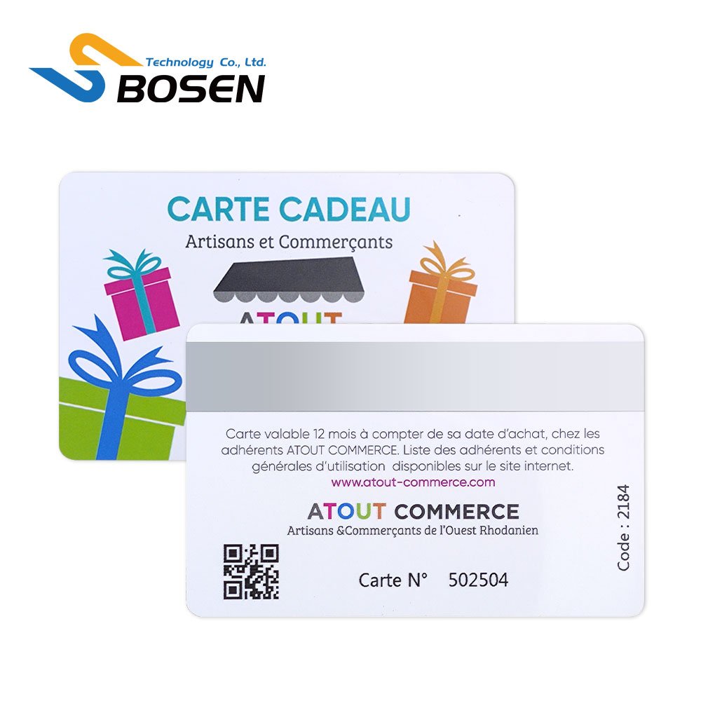 Custom Printed PVC VIP Gift Loyalty Card Magnetic Stripe Plastic Membership Cards With QR Code