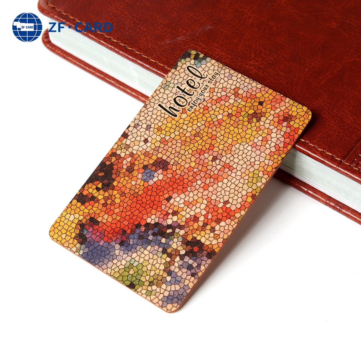 Printing Custom logo RFID NFC NTAG(R) 215 Wooden Smart Card with Personalized QR Code
