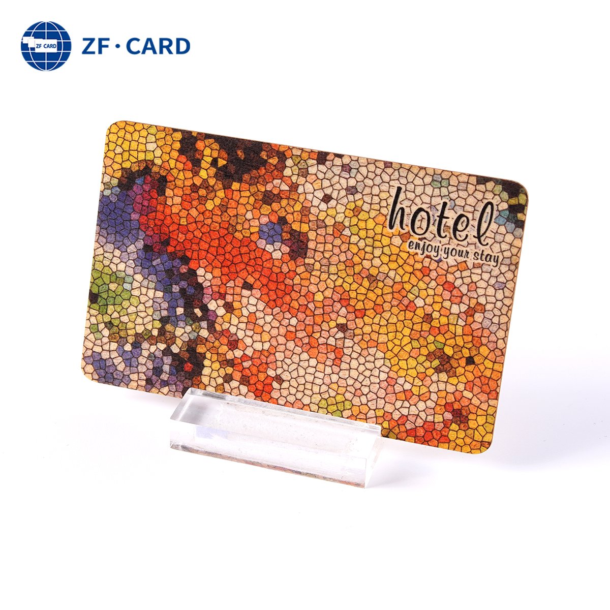 Printing Custom logo RFID NFC NTAG(R) 215 Wooden Smart Card with Personalized QR Code