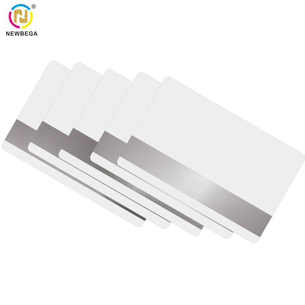 T5577 Chip Hico 2750oe Plastic Silver Magnetic Stripe PVC Blank Chip Cards