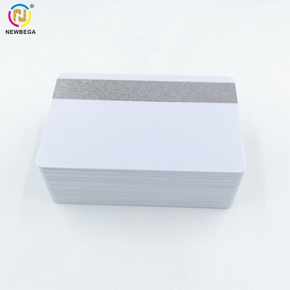 T5577 Chip Hico 2750oe Plastic Silver Magnetic Stripe PVC Blank Chip Cards